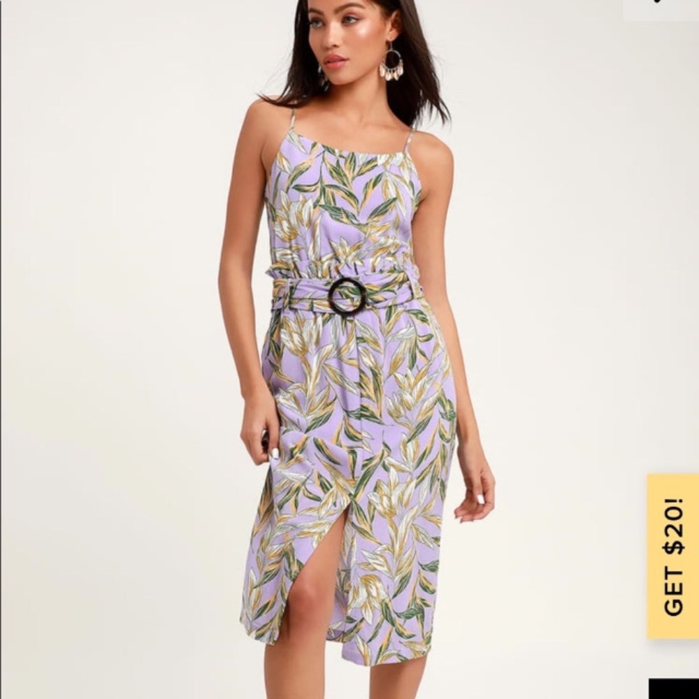 J. O. A. purple floral dress size M